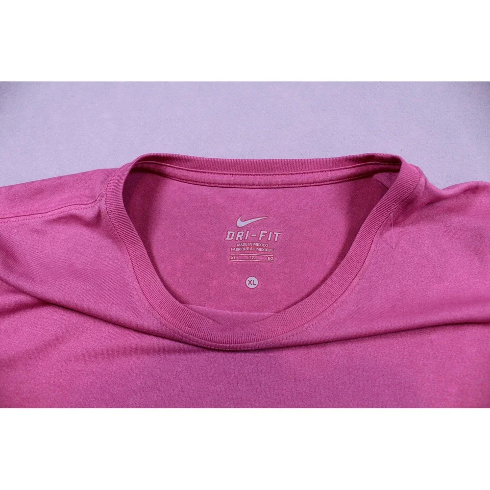 Nike Dri-FIT Long Sleeve Shirt Womens XL Pink Athletic Running Training Top